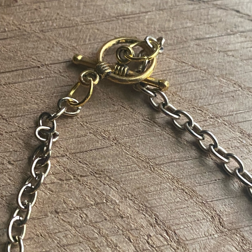 Gold and Purple Lotus Pendant Necklace with Amethyst and Rose Quartz - Picture 4 of 8
